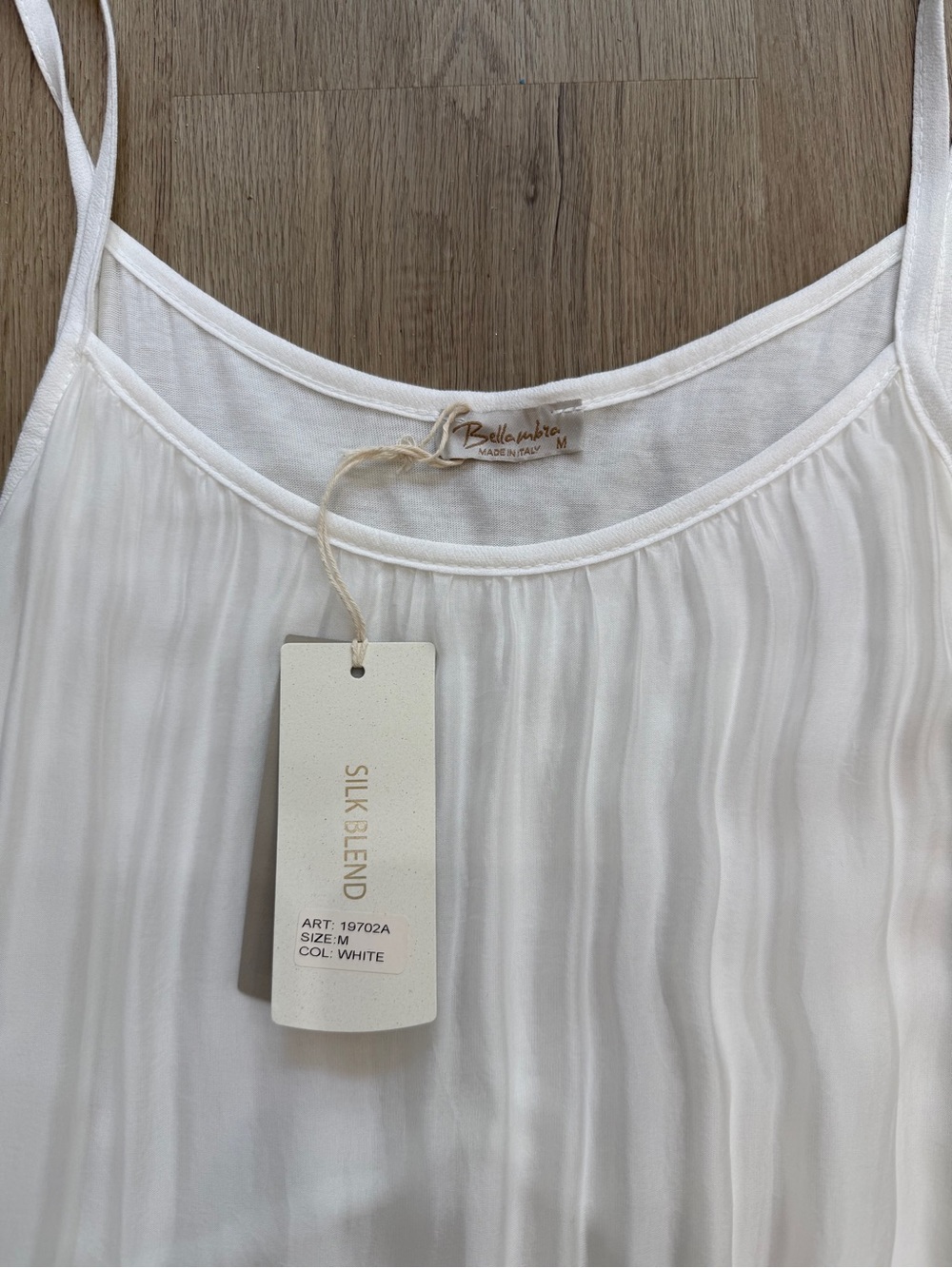 Flowy White Tiered Spaghetti-Strap Maxi Dress - Picture 5 of 5